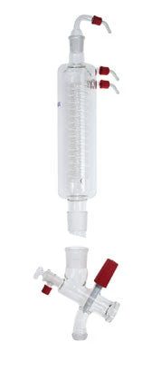 IKA Vertical condenser with manifold and cut-off valve for reflux distillation
